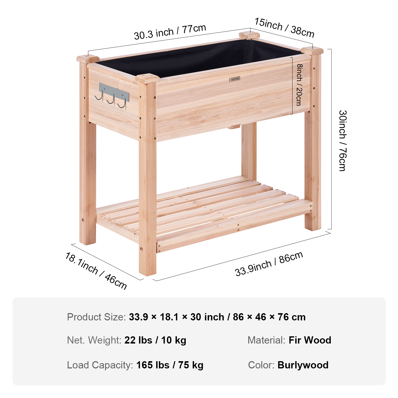 Standing type with shelf