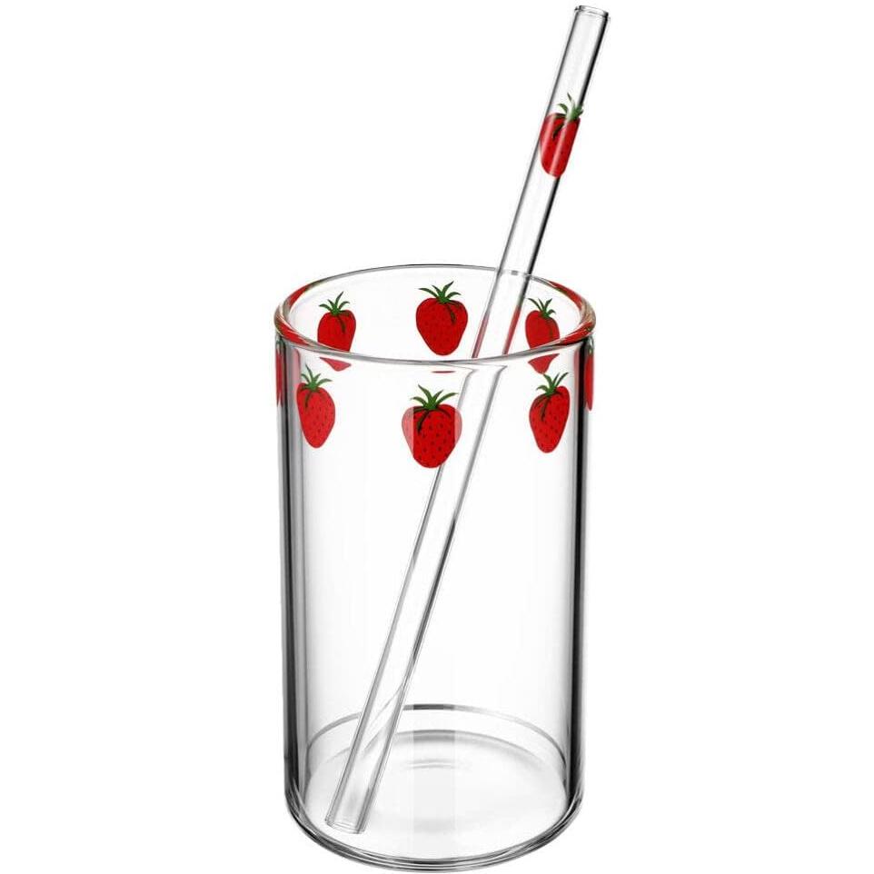 Strawberries+Straight straw