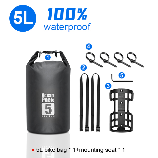 1pc 5L Dry Bag + 1pc Mounting Seat