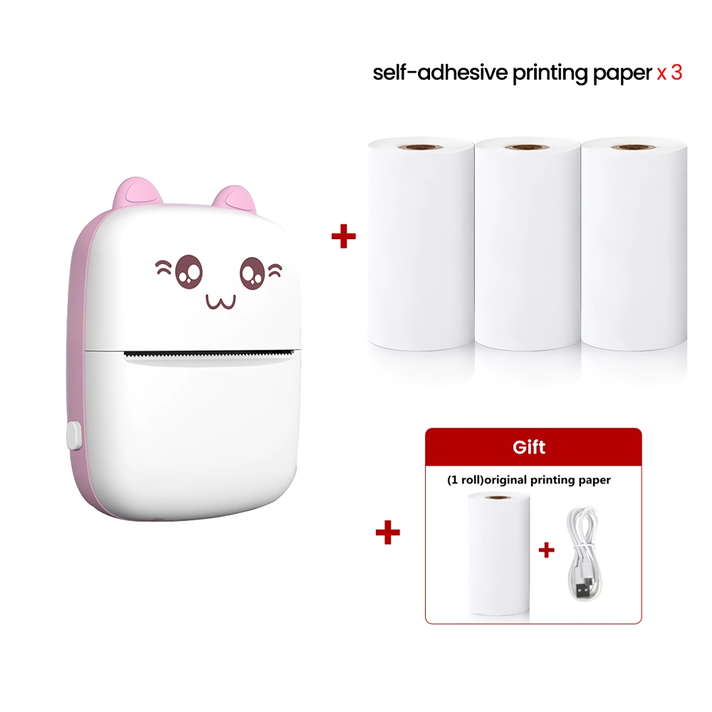 Pink and 3pcs self-adhesive paper